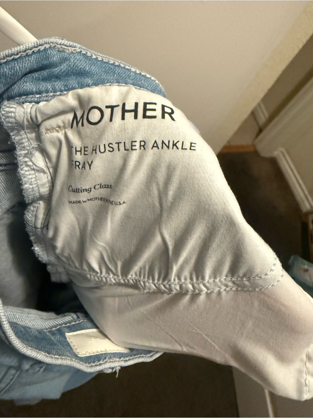 MOTHER The Hustler Ankle Fray Jeans - Light Blue